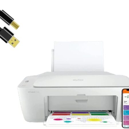 HP DeskJet 2752e Wireless All-in-One Color Inkjet Printer for Home, Office, Print, Copy, Scan, Wireless, USB Connectivity, Mobile Printing USB Printer Cable